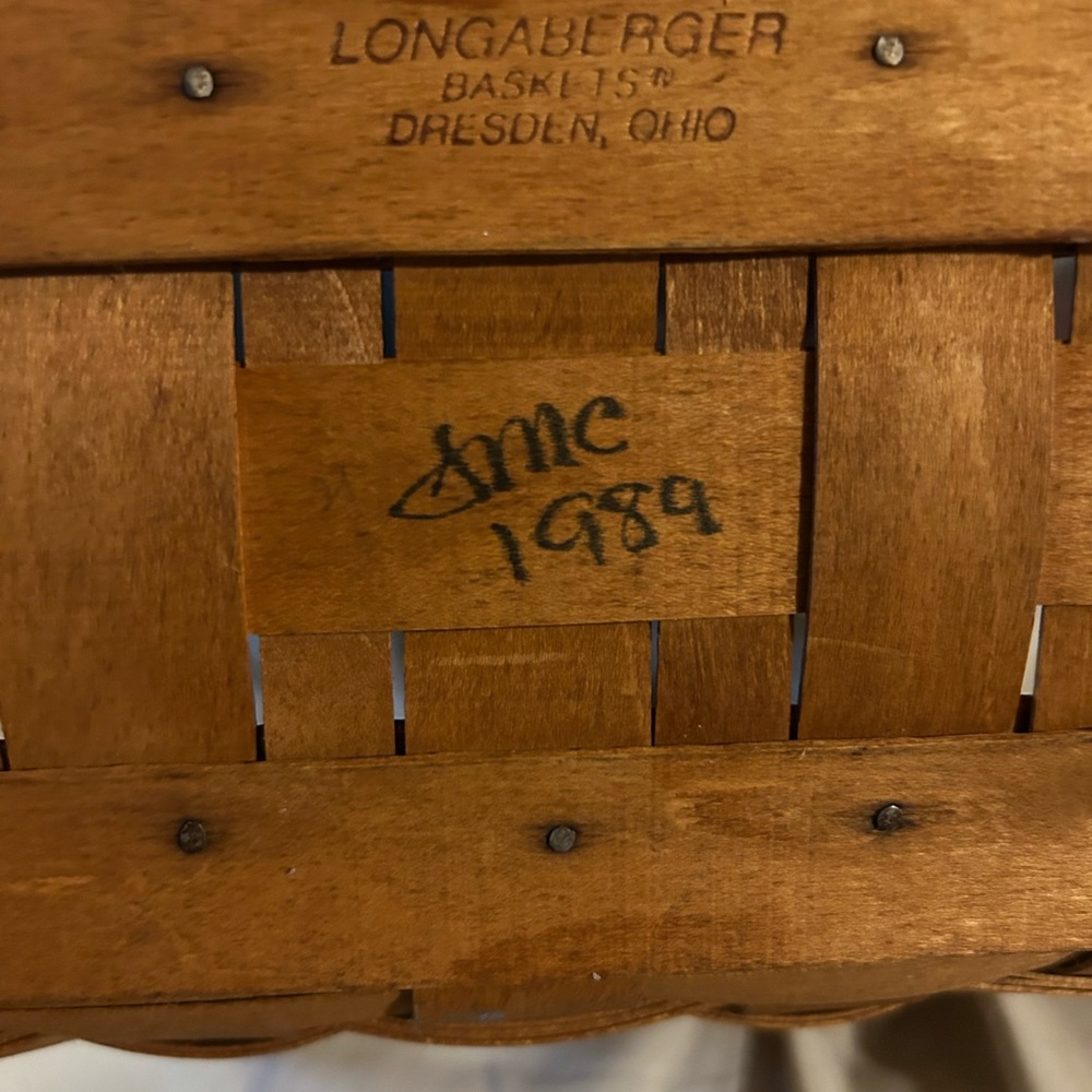 Longaberger Wooden Basket